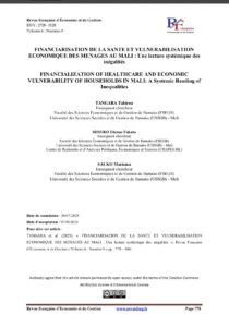 FINANCIARISATION DE LA SANTE ET VULNERABILISATION ECONOMIQUE DES MENAGES AU MALI : Une lecture systémique des inégalités
