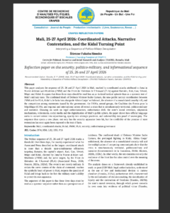 Mali, 25-27 April 2026: Coordinated Attacks, Narrative Contestation, and the Kidal Turning Point